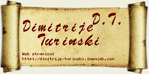 Dimitrije Turinski vizit kartica